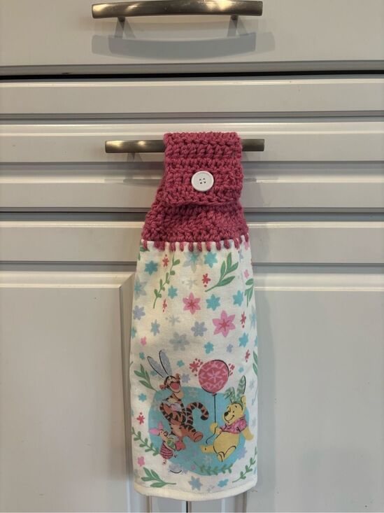 handnade Other - Crochet Top Kitchen Towel- Winnie the Pooh and friends